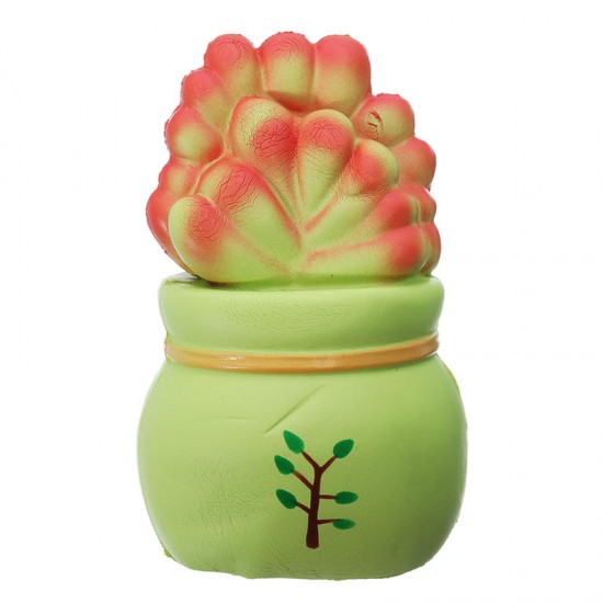 Licensed Slow Rising Squishy Potted Succulents Lucky Plant Home Decoration Stress release Toy 14cm