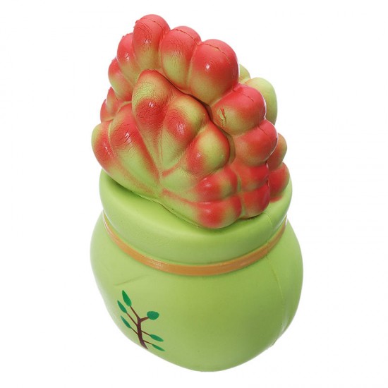 Licensed Slow Rising Squishy Potted Succulents Lucky Plant Home Decoration Stress release Toy 14cm