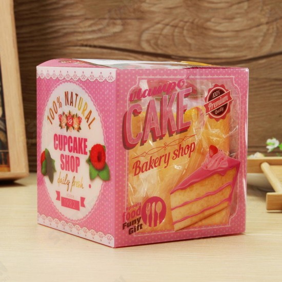 Squishy Jumbo Strawberry Cup Cake Cube Licensed Slow Rising With Packaging