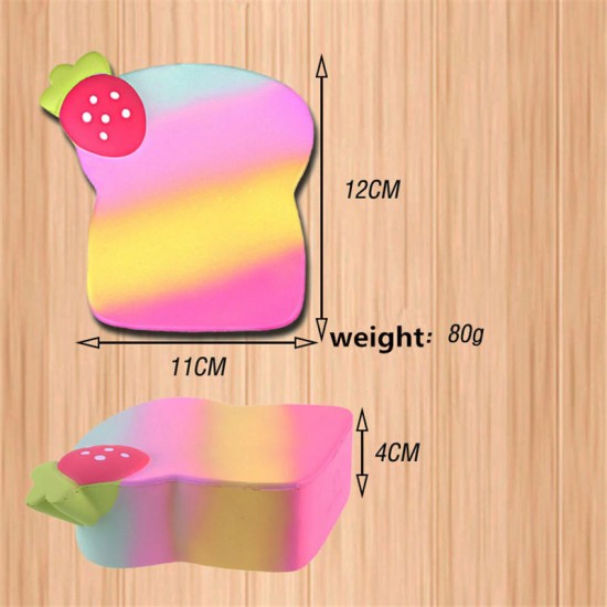 Squishy Marshmallow Toast Bread 10*12*4cm Slow Rising With Packaging Collection Gift Soft Toy