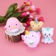 Squishy 3Pcs Kawaii Unicorn Animal Slow Rising Rebound Toys With Packaging