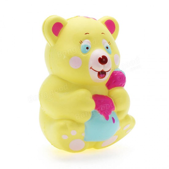 Squishy Strawberry Bear Holding Honey Pot 12cm Slow Rising With Packaging Collection Gift Toy