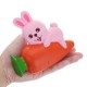 Squishy Rabbit Bunny Holding Carrot 13cm Slow Rising With Packaging Collection Gift Decor Toy