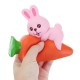 Squishy Rabbit Bunny Holding Carrot 13cm Slow Rising With Packaging Collection Gift Decor Toy