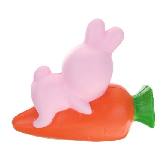 Squishy Rabbit Bunny Holding Carrot 13cm Slow Rising With Packaging Collection Gift Decor Toy