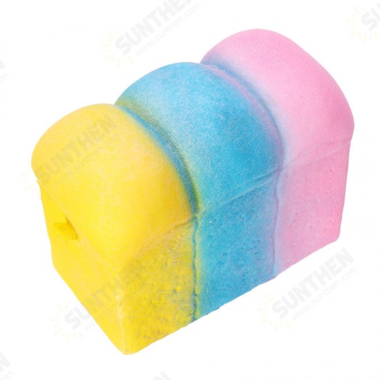 Squishy Rainbow Toast Loaf Bread 10cm Slow Rising With Packaging Collection Gift Decor Toy