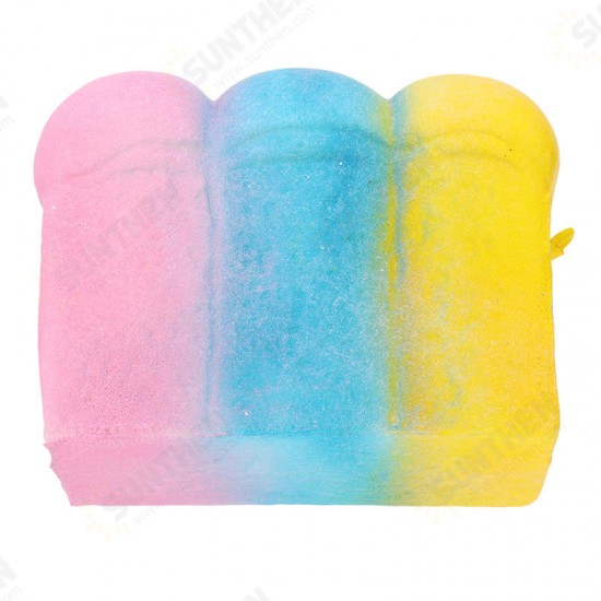 Squishy Rainbow Toast Loaf Bread 10cm Slow Rising With Packaging Collection Gift Decor Toy