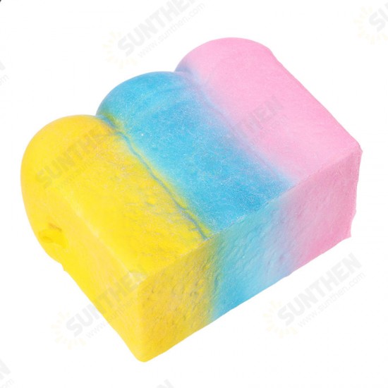 Squishy Rainbow Toast Loaf Bread 10cm Slow Rising With Packaging Collection Gift Decor Toy