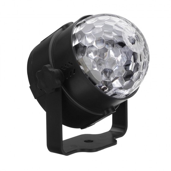 RGB Self-propelled Flash Mode Remote/ Voice Control LED Stage Light Crystal Ball DJ Part Disco Club