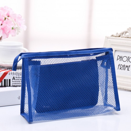 BX-112 Waterproof PVC Cosmetic Bags Two-piece Suit Net Travel Makeup Transparent Bag