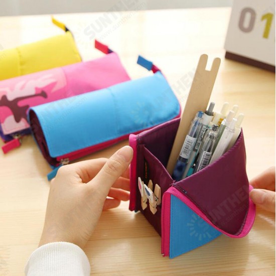 Multi-function Pencil Bags Creative Standing Stationery Bag