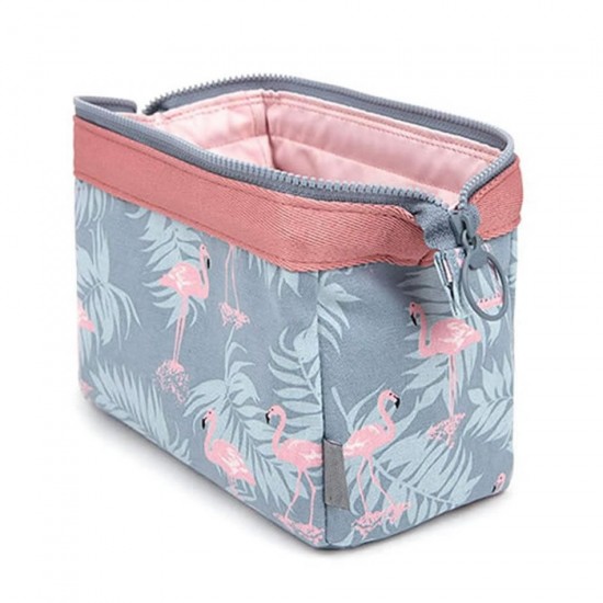 New Women Portable Cute Multifunction Beauty Flamingo Cosmetic Bag