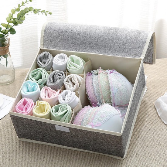 Cotton Underwear Storage Box Organizer Multi-Collapsible Bra Underwear Socks Storage Box Parts Storage Box