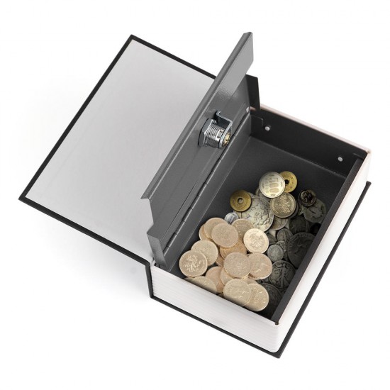 Metal Steel Cash Secure Hidden English Dictionary Money Box Coin Storage Box Secret Piggy Bank