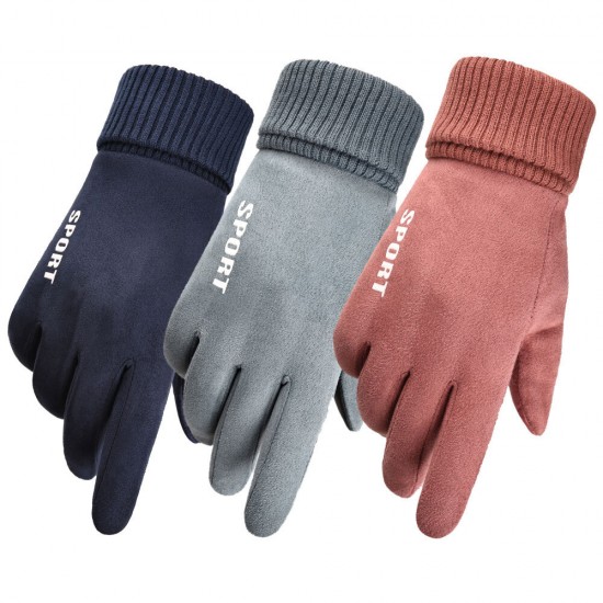 Winter Warm Windproof Anti-Slip Touch Screen Outdoors Motorcycle Riding Couple Gloves