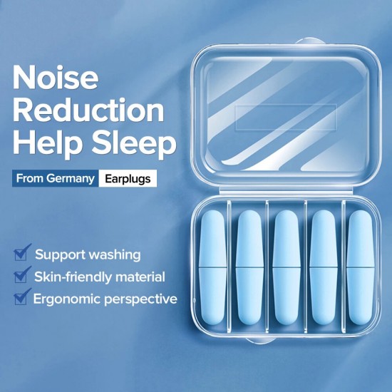 4/10PCS Ear Plugs Noise Cancelling Skin-Friendly Soft Silicone Ear Protection Earplugs Anti-Noise Sleeping Plugs