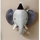 3D Plush Animal Heads Elephant Bear Deer Wall Decor for Children Christmas Birthday Stuffed Plush Toy