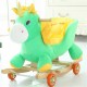 Baby Kid Toys 50*28*58CM Wooden Plush Rocking Horse Little Unicorn Style Riding Rocker