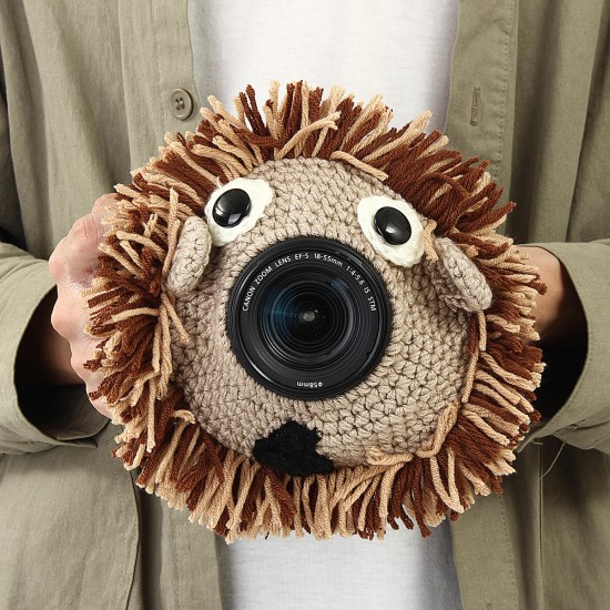 Hand-knitted Wool Decor Case For Camera Lens Decorative PGuide Doll Toys For Kids