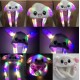 LED Light Rabbit Ear Hat Can Move Airbag Cap 60CM Electric Stuffed Plush Gift Valentines Dance Toy