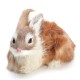 Lifelike Rabbit Crouching Animals Models Handmade Realistic Dolls Stuffed Plush Toy