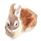 Lifelike Rabbit Crouching Animals Models Handmade Realistic Dolls Stuffed Plush Toy