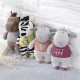 Horse Zebra Lamb Plush Doll Backpack Strap Accessories Key Chain Creative Gift