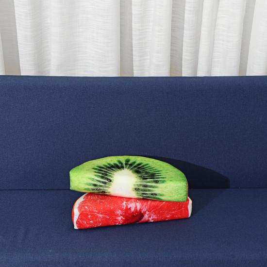 Semi-Circular Watermelon Grapefruit Orange Kiwifruit Simulation Fruit Plush Doll Summer Relief Nap Pillow Toys