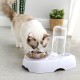 15 Degrees Incline Oblique Pet Cat Dog Bowl Detachable Cat Ears Shape Drinking Eating Feeding Bowl