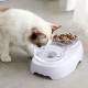 15 Degrees Incline Oblique Pet Cat Dog Bowl Detachable Cat Ears Shape Drinking Eating Feeding Bowl