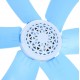 220V 7W Portable 6 Blades Mini Ceiling Fan with White ABS Blades Power Plug Switch Energy Saving Fan