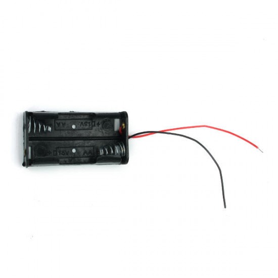 2X 1.5V AA Battery Holder Case Enclosed Box With Wires 10pcs