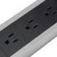 3 Plug 2 USB Pull Pop Up Socket Power Strip Kitchen Office Desk 2M Extension