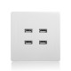 3.1A AC Power Wall Receptacle Socket Plate Charger Outlet Panel with 4 USB Port