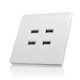 3.1A AC Power Wall Receptacle Socket Plate Charger Outlet Panel with 4 USB Port