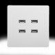 3.1A AC Power Wall Receptacle Socket Plate Charger Outlet Panel with 4 USB Port