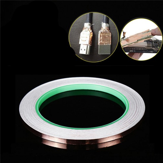 50M Copper Foil Tape Conductive Adhesive for EMI Shielding Heat Resist Tape