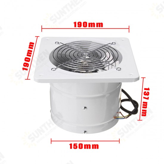 6 Inch 40W Inline Duct Booster Fan Extractor Exhaust and Intake Vent Fan