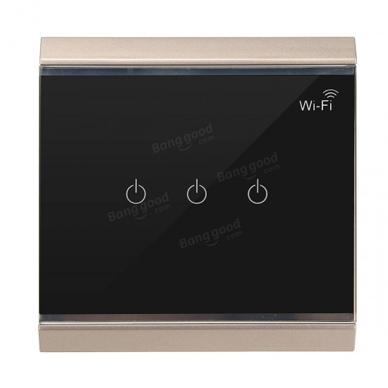 AC 100V-250V Smart WiFi Socket Remote Control Intelligent Touch Switch Wall Socket Switch