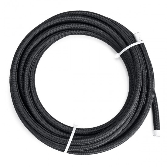 AN3/AN4/AN6/AN8/AN10 20FT Fuel Hose Oil Gas Line PTFE Nylon Stainless Steel Braided Hose