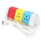 ALD-3W6KLU 250V Rotating Socket Intelligent Patch Panel USB Plug Board Power Strip