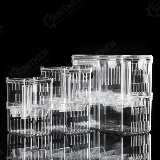 Aquarium Fish Tank Breeder Box Isolation Box Breeder Hatchery Incubator Transparent