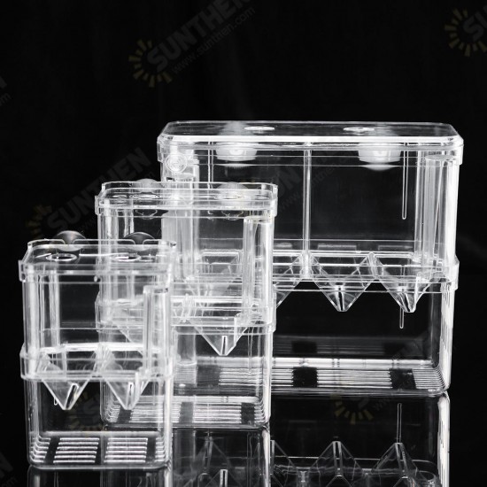 Aquarium Fish Tank Breeder Box Isolation Box Breeder Hatchery Incubator Transparent