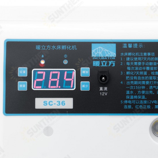 Automatic Digital 36 Eggs Turning Incubator Chicken Chick Farm Hatcher Temperature Control for Chicken Eggs Incubator 110-220V