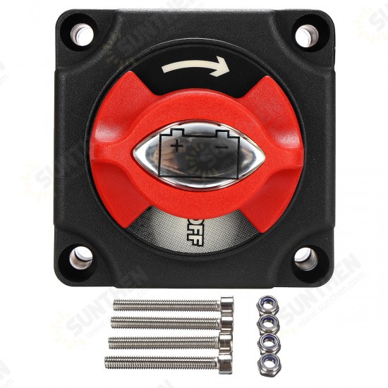 Battery Selector Switch 12V-48V 300A Battery Disconnect Switch Master Isolator Switches With Screws