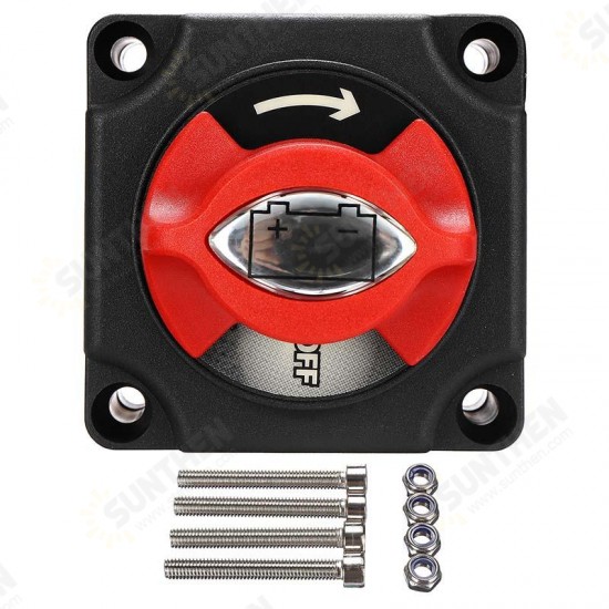 Battery Selector Switch 12V-48V 300A Battery Disconnect Switch Master Isolator Switches With Screws