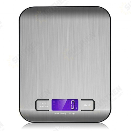 Electronic LCD Digital Kitchen Scale 5000g/1g Multi-function HD Backlit