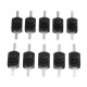 10Pcs 1A 30V DC 250V Black Latching On Off Mini Push Button Switch