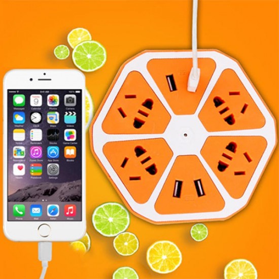 Fruits Shape Socket Multi-function Power Socket Outlet Power Strip Surge Protector USB Port