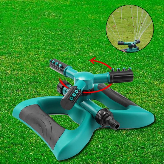 Garden Lawn Sprinkler 360-degree Rotary Automatic Irrigation Watering System Leak Large Area